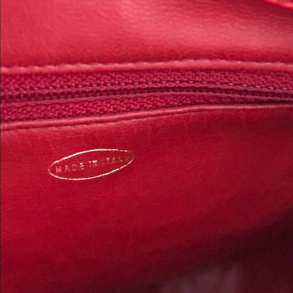 SOLD RARE Vintage Red Caviar Messenger Bag Gold HW - Picture 14 of 16